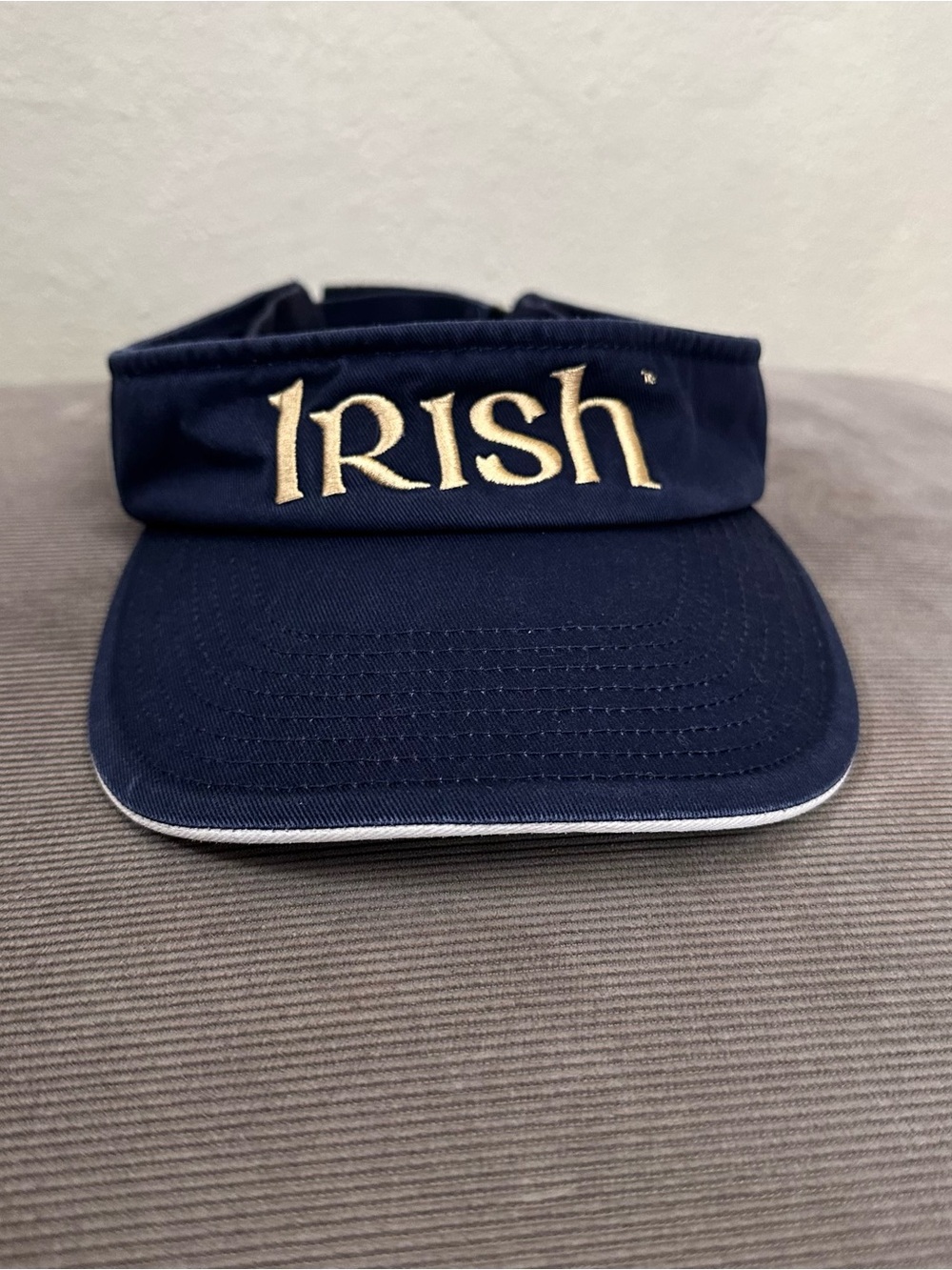 Notre Dame Fighting Irish Visor Hat Blue NCAA Irish Adjustable Sun Visor Cap